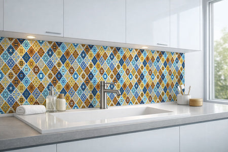 Waschbeckenrückwand Patchwork