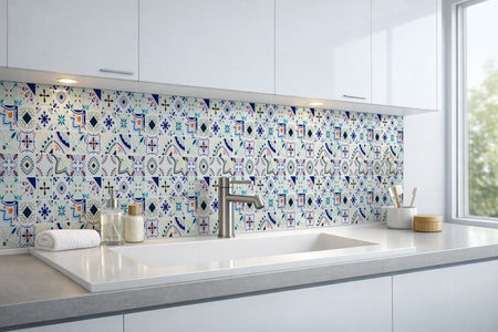 Waschbeckenrückwand Patchwork