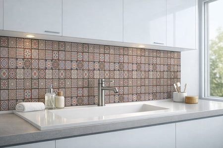 Waschbeckenrückwand Patchwork