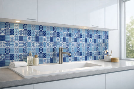 Waschbeckenrückwand Patchwork