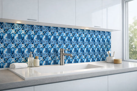 Waschbeckenrückwand Patchwork