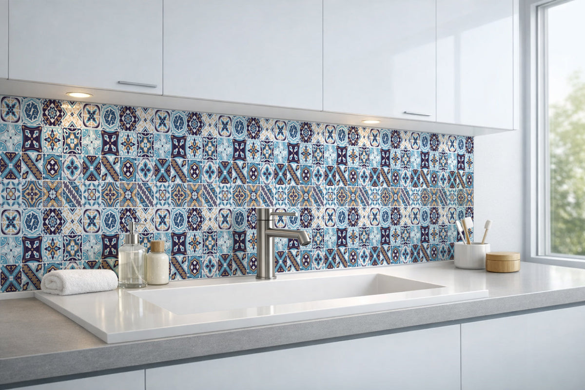 Waschbeckenrückwand Patchwork
