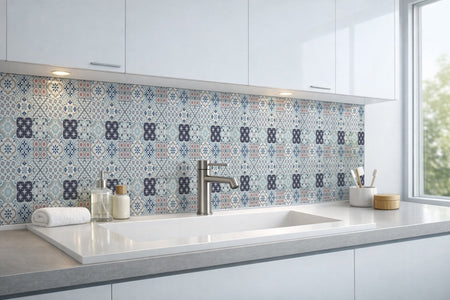 Waschbeckenrückwand Patchwork