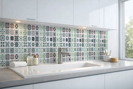 Waschbeckenrückwand Patchwork