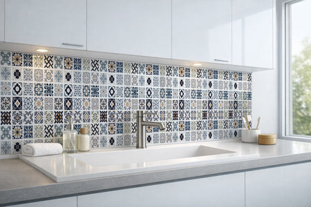 Waschbeckenrückwand Patchwork