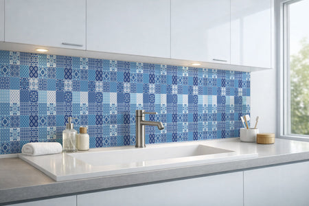 Waschbeckenrückwand Patchwork