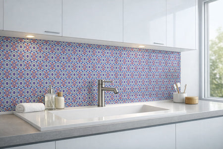 Waschbeckenrückwand Patchwork