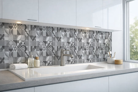Waschbeckenrückwand Patchwork