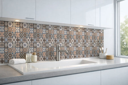 Waschbeckenrückwand Patchwork