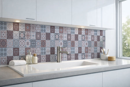 Waschbeckenrückwand Patchwork