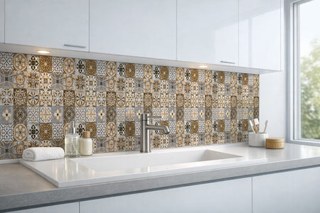 Waschbeckenrückwand Patchwork