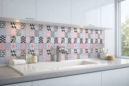 Waschbeckenrückwand Patchwork