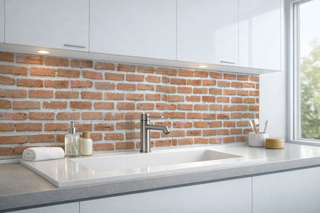 Waschbeckenrückwand Steinoptik