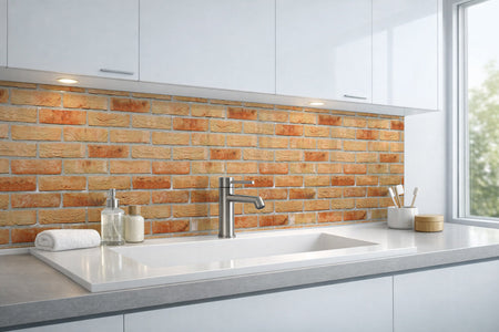 Waschbeckenrückwand Steinoptik