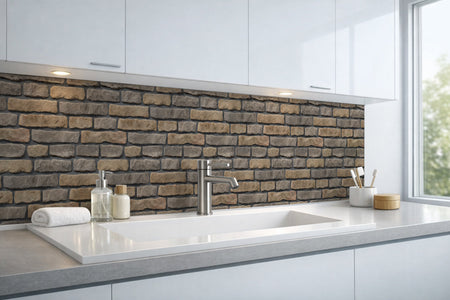 Waschbeckenrückwand Steinoptik