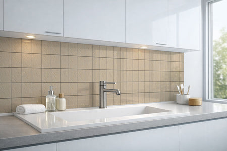 Waschbeckenrückwand Steinoptik