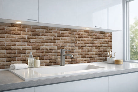 Waschbeckenrückwand Steinoptik