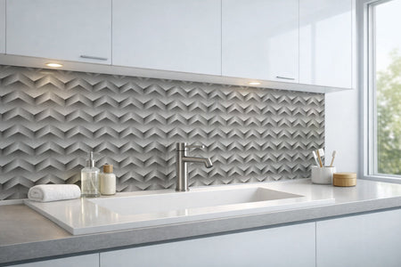 Waschbeckenrückwand Steinoptik