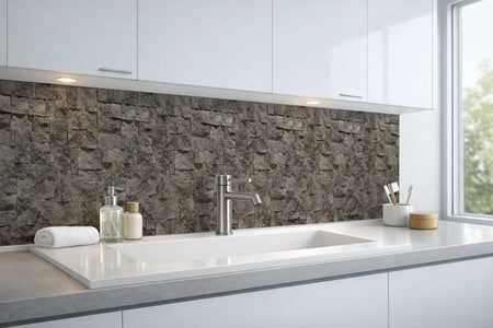 Waschbeckenrückwand Steinoptik