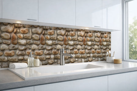 Waschbeckenrückwand Steinoptik