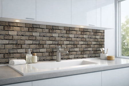 Waschbeckenrückwand Steinoptik