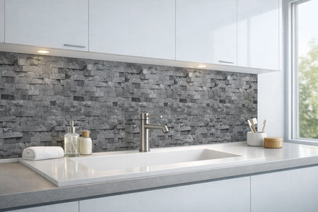 Waschbeckenrückwand Steinoptik
