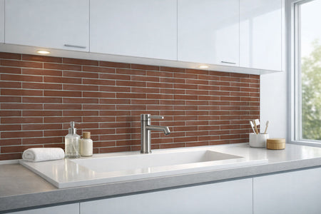 Waschbeckenrückwand Steinoptik