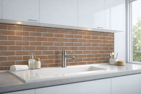 Waschbeckenrückwand Steinoptik