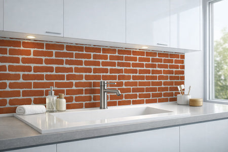 Waschbeckenrückwand Steinoptik