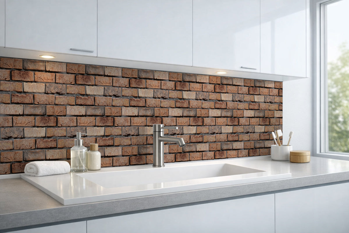 Waschbeckenrückwand Steinoptik