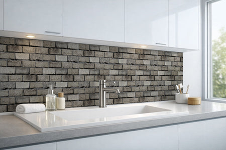 Waschbeckenrückwand Steinoptik