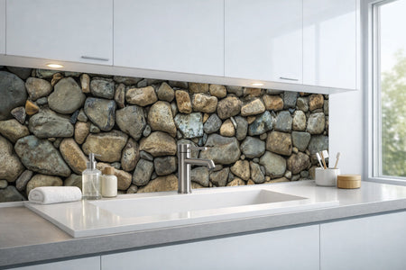 Waschbeckenrückwand Steinoptik