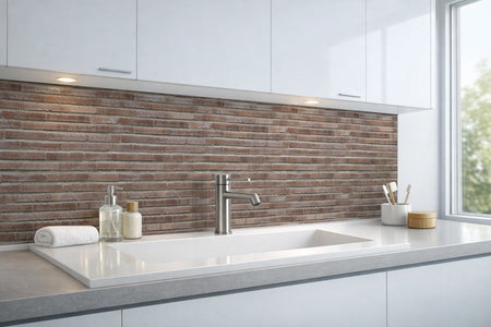 Waschbeckenrückwand Steinoptik