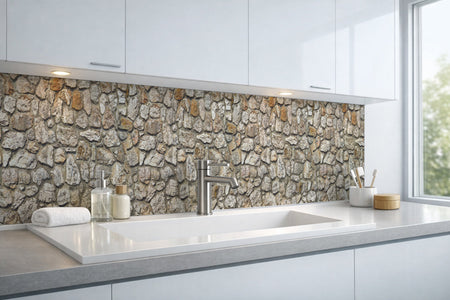 Waschbeckenrückwand Steinoptik