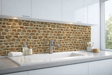 Waschbeckenrückwand Steinoptik