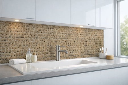 Waschbeckenrückwand Steinoptik