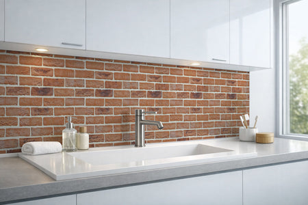 Waschbeckenrückwand Steinoptik