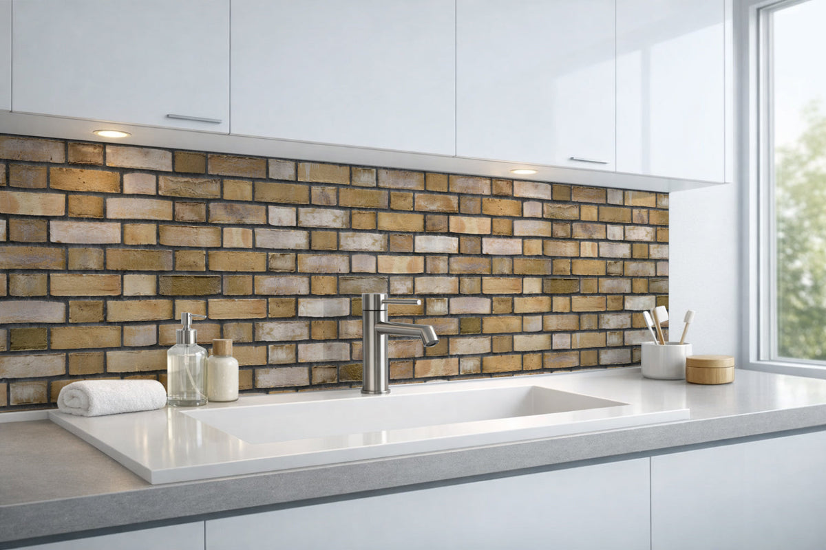 Waschbeckenrückwand Steinoptik