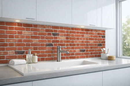 Waschbeckenrückwand Steinoptik