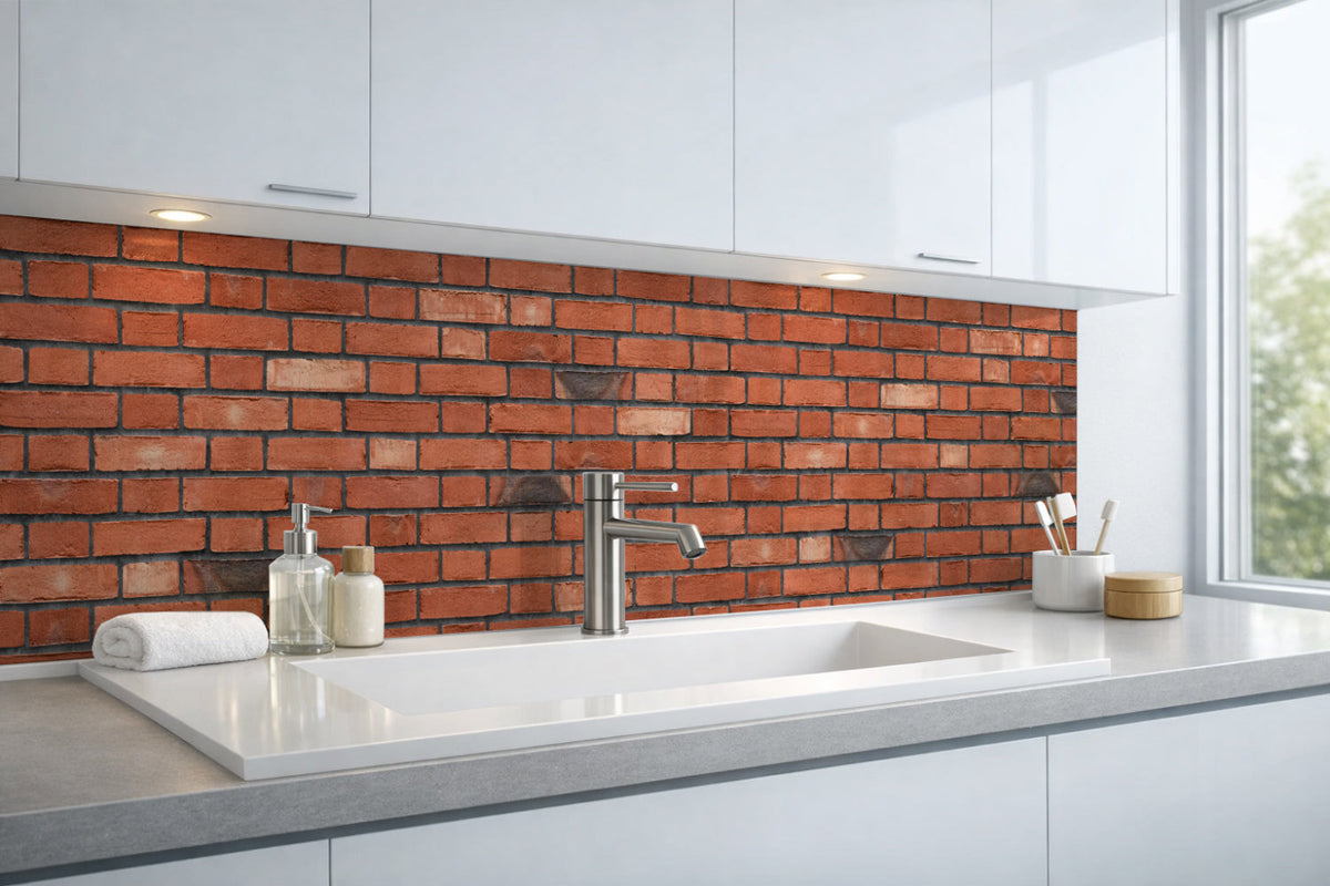 Waschbeckenrückwand Steinoptik