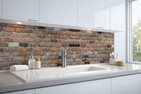 Waschbeckenrückwand Steinoptik