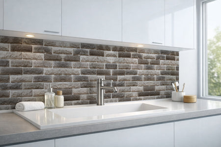 Waschbeckenrückwand Steinoptik