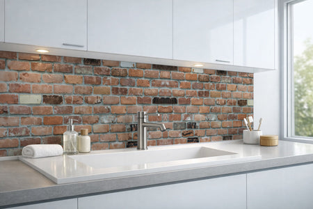 Waschbeckenrückwand Steinoptik