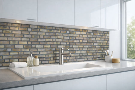 Waschbeckenrückwand Steinoptik
