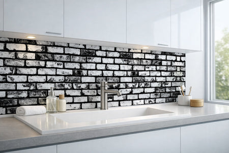 Waschbeckenrückwand Steinoptik