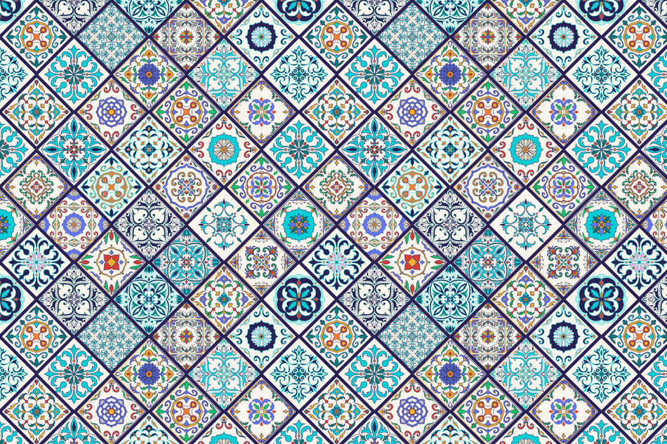 Badrückwand Patchwork