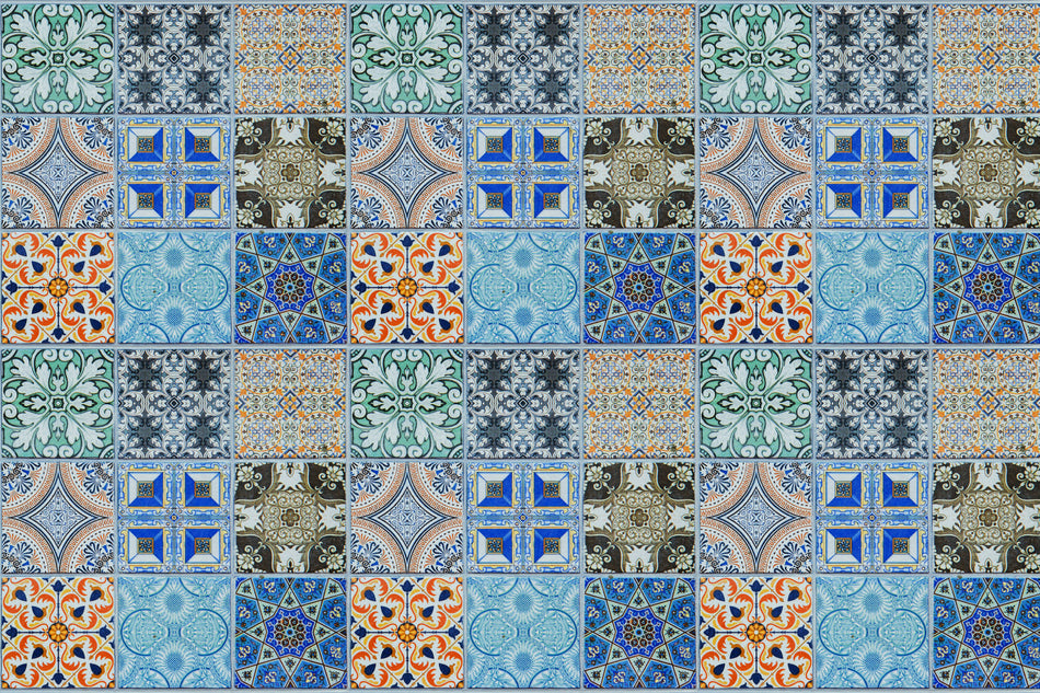 Badrückwand Patchwork