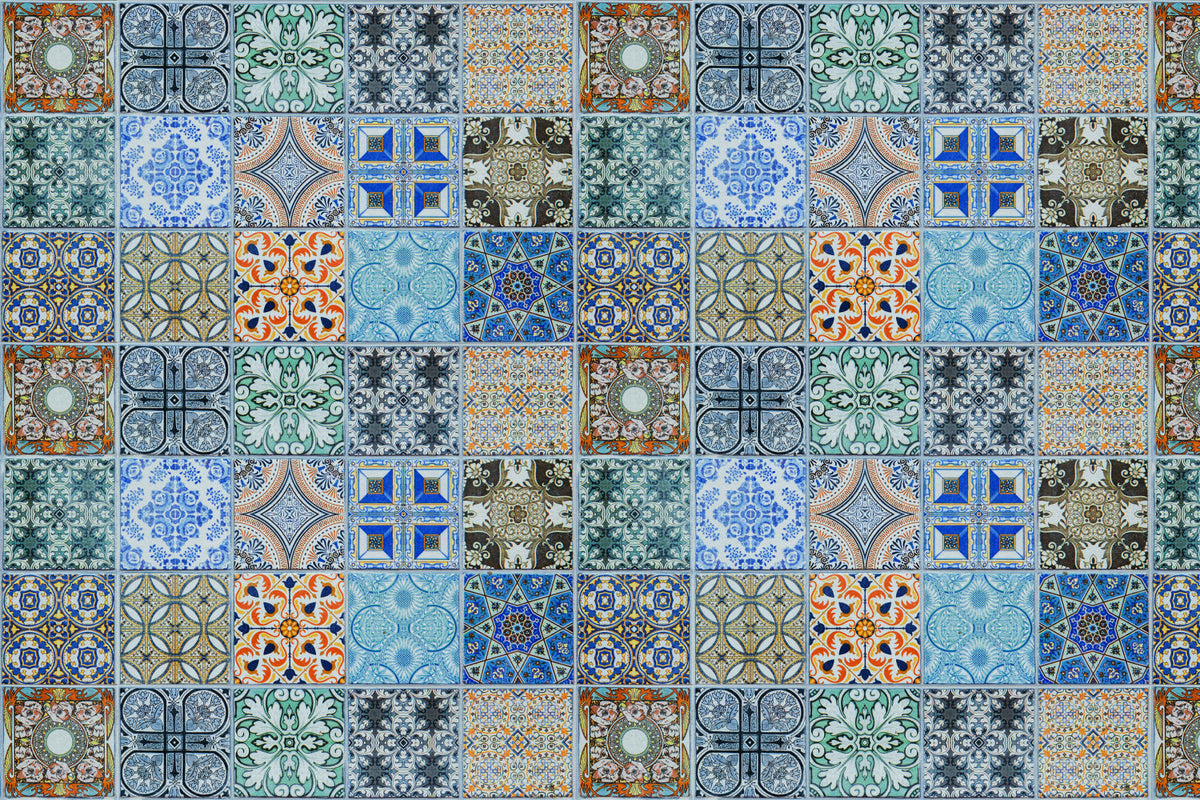 Waschbeckenrückwand Patchwork