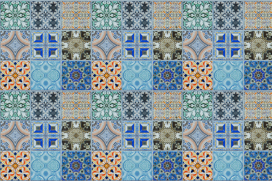 Waschbeckenrückwand Patchwork