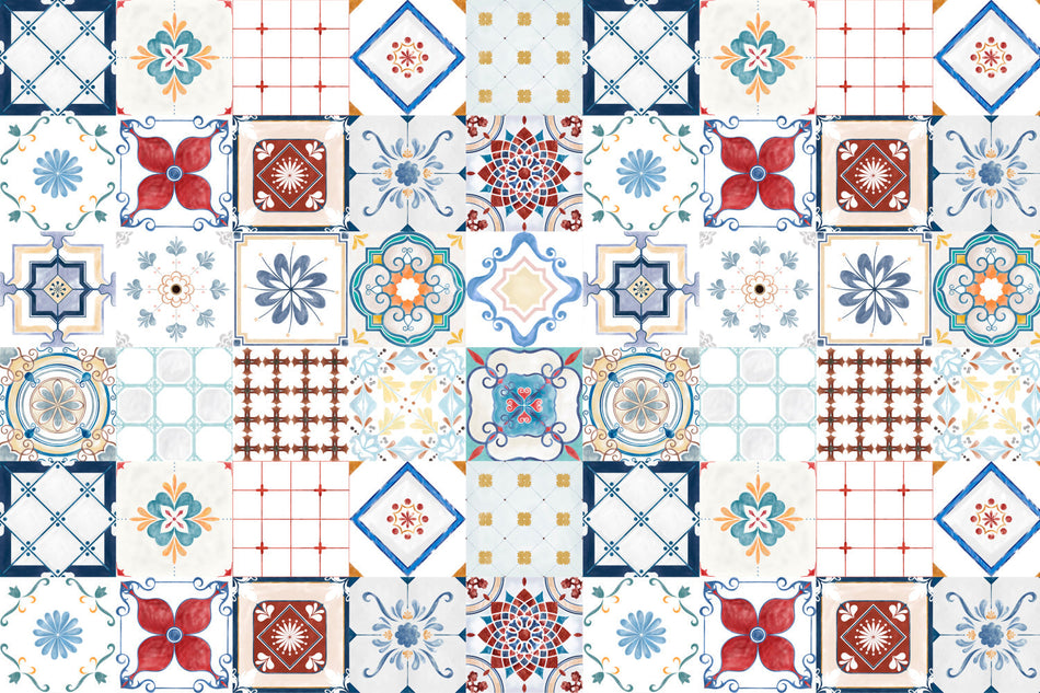 Badrückwand Patchwork